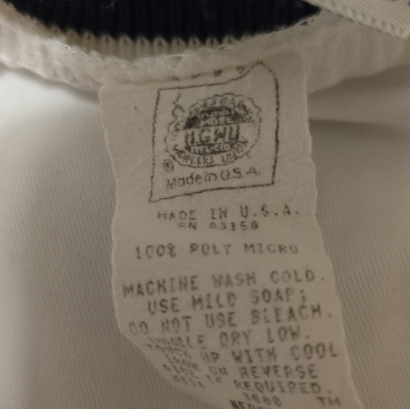 Vintage Quatum Sportswear Golf Wondbreaker Pullover White Size Med "Play Golf" - Picture 4 of 11